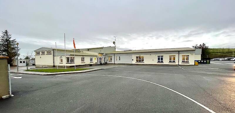 School building from the gate